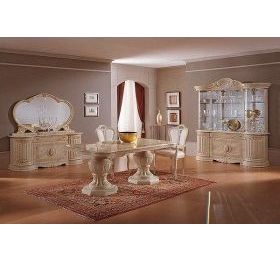 Betty Cream & Gold Dining Table + 4 Chairs & 2 Carvers