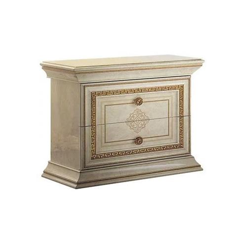 Arredo Classic Leonardo Golden Italian 2 Drawer Bedside Cabinet