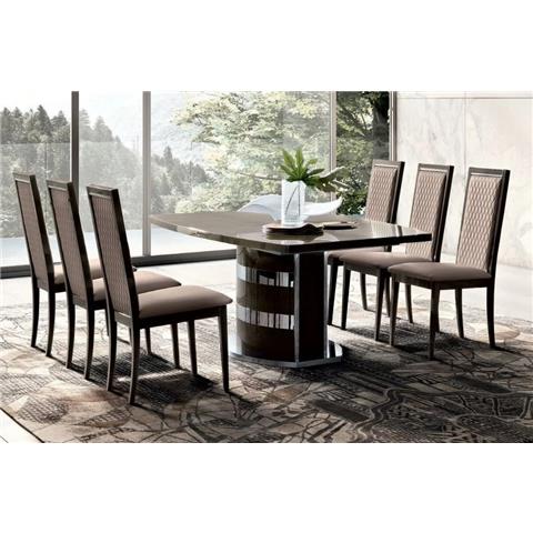 Camel Elite Day Silver Birch Italian Extending Dining Table 160cm and Rombi Nabuk Dining Chairs
