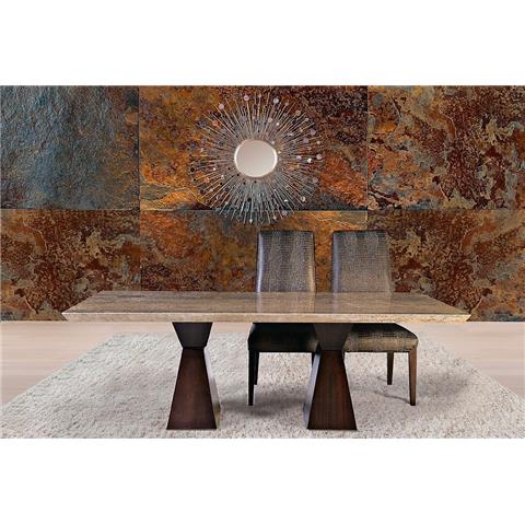 1.8m CLEPSY WOOD - Rectangular Marble Dining Table