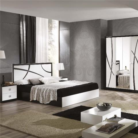 Milano White & Black - Modern Bedroom Furniture