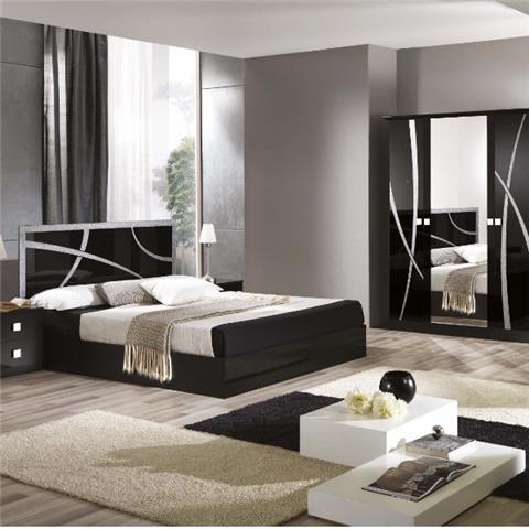 Milano Black & Silver - Modern Bedroom Furniture