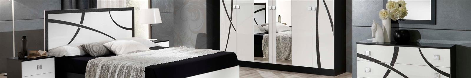 Milano White & Black - Modern Bedroom Furniture