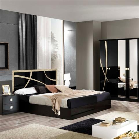 Milano Black & Gold - Modern Bedroom Furniture