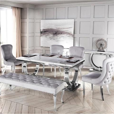 Marble Dining Table & Chair Sets