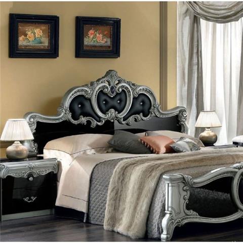 Barocco Black & Silver Range - Italian Bedroom Furniture