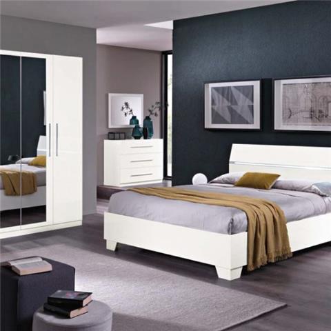 Carol - High Gloss White - Modern Bedroom Furniture