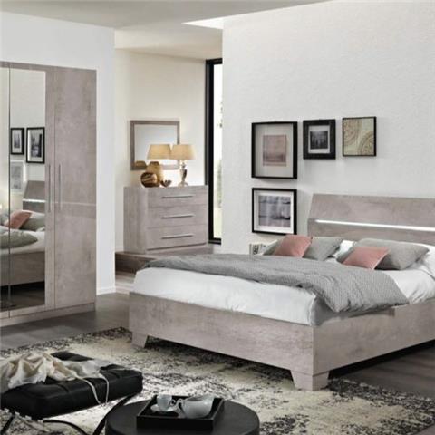 Carol - High Gloss Grey - Modern Bedroom Furniture