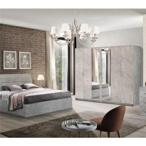 Mary Bedroom - Highgloss White & Grey