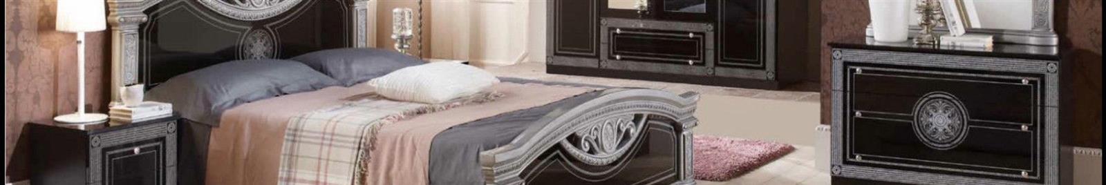 Roma Black & Silver - Classic Italian Bedroom Furniture