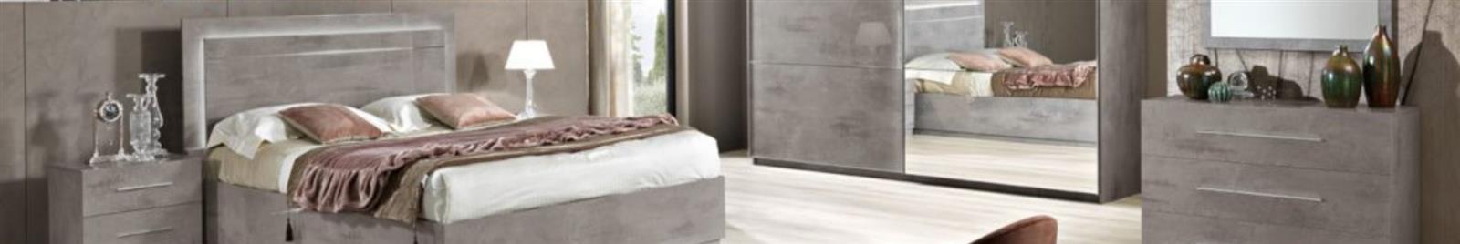Star  - High Gloss Grey - Italian Bedroom Furniture