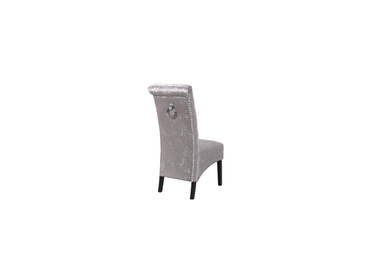 Silver crushed deals velvet dining chairs