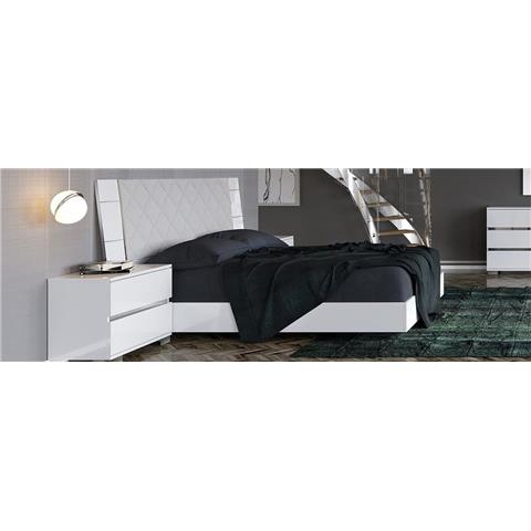 Status Dream Bed Frame In White High Gloss 154CM