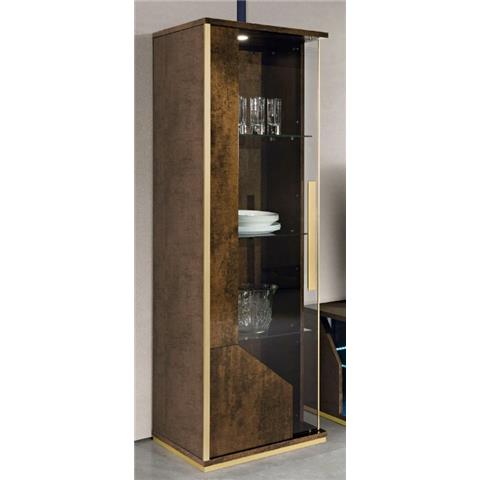 H2O Design Desiree Bronze Gold Italian 1 Door Vetrine