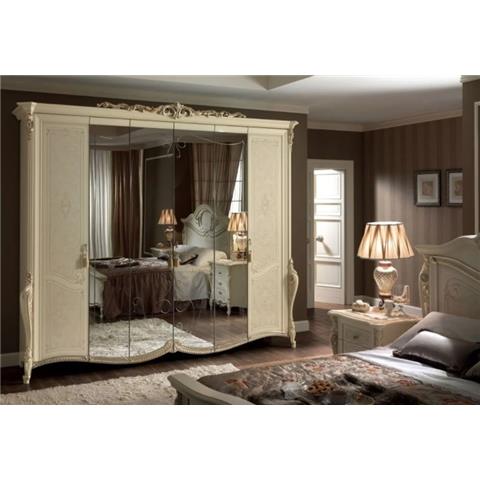 Arredo Classic Tiziano Silver Italian 6 Door Wardrobe