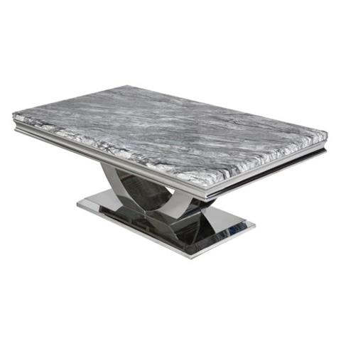 Arial Light Grey Marble Coffee Table
