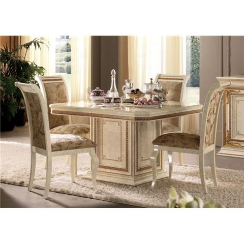 Arredo Classic Leonardo Golden Italian 120cm-160cm Square Extending Dining Table Only