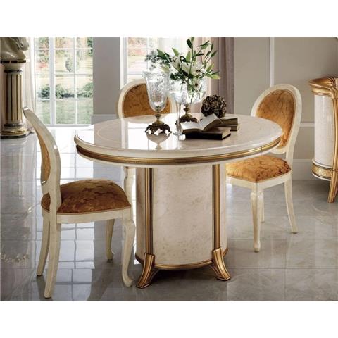 Arredo Classic Melodia Golden Italian 158cm Round Dining Table Only