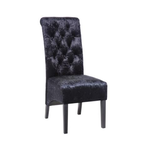 Black Crushed Velvet Dining Chairs
