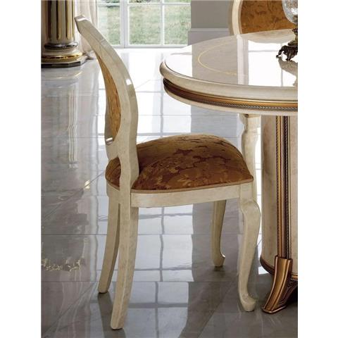 Arredo Classic Melodia Golden Italian Fabric Dining Chair (Pair)