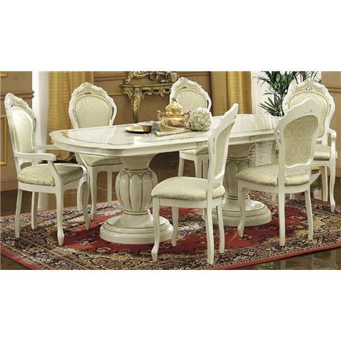 Camel Leonardo Italian Extending Dining Table with 4 Chairs and 2 Armchair