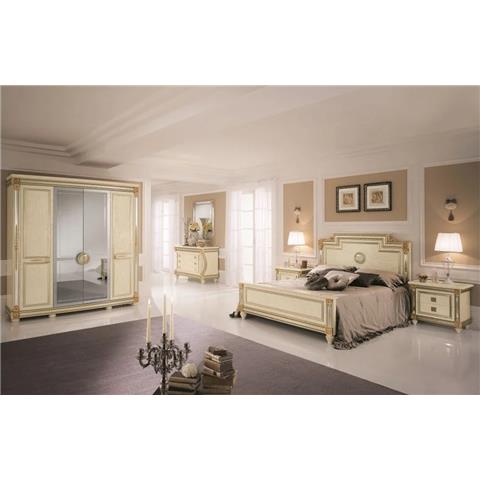 Arredo Classic Liberty Ivory with Gold Italian 4 Door Wardrobe