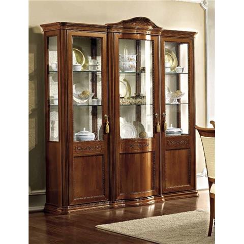 Torrriani  4door Walnut Display Cabinet
