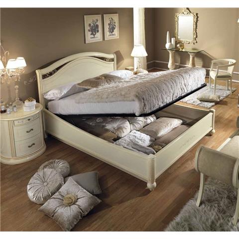 Camel Siena Night Ivory Italian Ring Bed with Storage