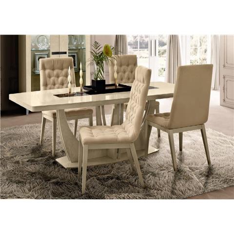 Camel Ambra Ivory Italian Small Extending Dining Table