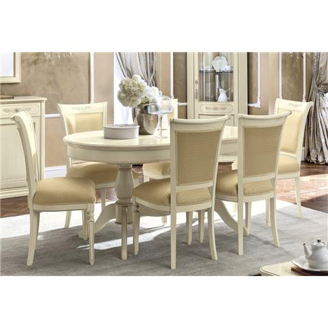 Torriani Day Ivory Italian Oval Extending Dining Table and Chairs