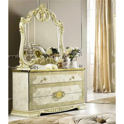 Camel Leonardo Night Italian Ivory High Gloss and Gold Dresser Only