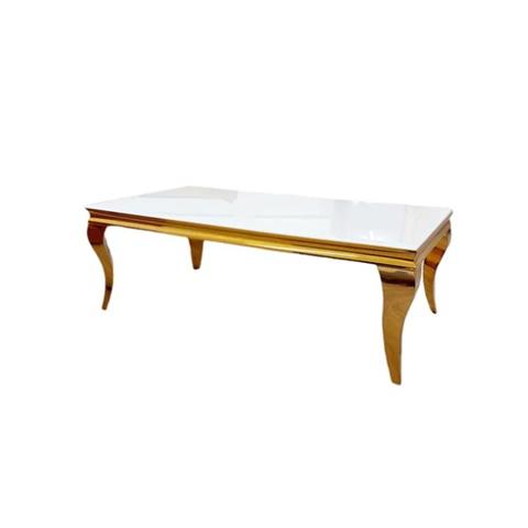 Louis Coffee Table Gold with Glass Top
