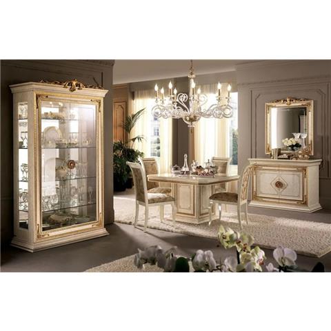 Arredo Classic Leonardo Golden Italian 2 Glass Door Display Cabinet
