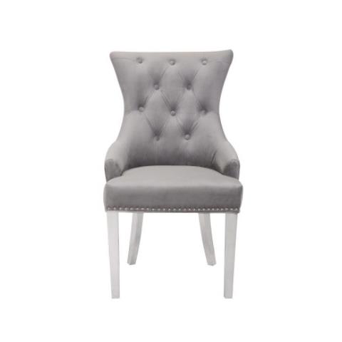 Light Grey Velvet Dining Chairs