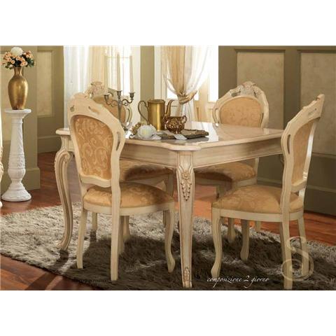 Sovrana Ivory Dining Table & 4 Chairs