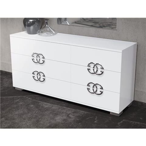 Status Dafne White Double Dresser (With Soft Closing Drawers)