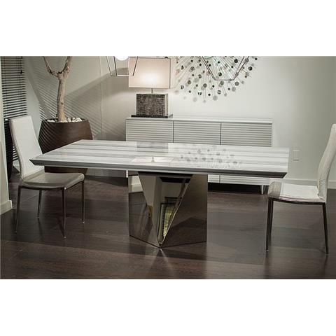 1.8m Freedom Steel Beveled Edge - Rectangular Marble Dining Table