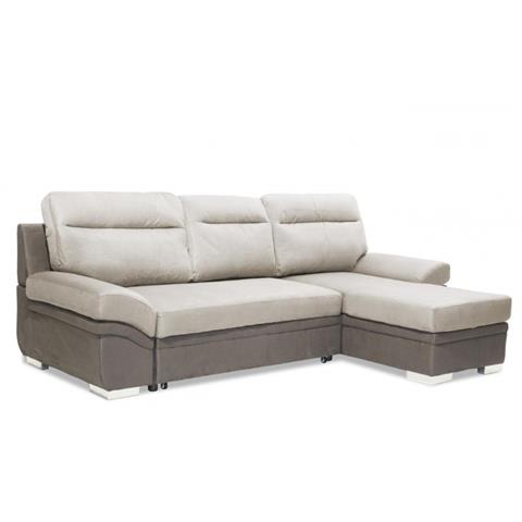 Jessica 2 Seater Sofa Bed with Chaise Linen Grey