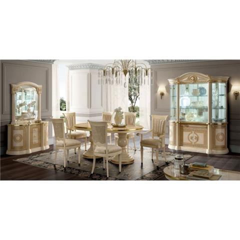 Camel Aida Day Ivory Italian Oval Extending Dining Table