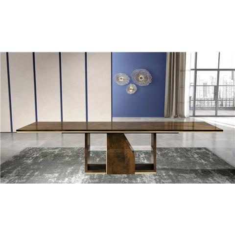 H2O Design Desiree Bronze Gold Italian Extension Dining Table Only