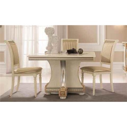 Arredoclassic Liberty with Gold Italian 118cm-158cm Square Extending Dining Table Only