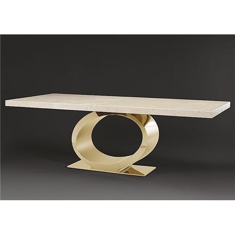 1.8m Eye Boxed Edge - Rectangular Marble Dining Table
