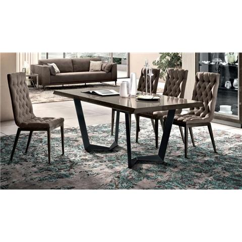 Camel Elite Day Silver Birch Italian Net Extending Dining Table 160cm and Capitonne Dining Chairs