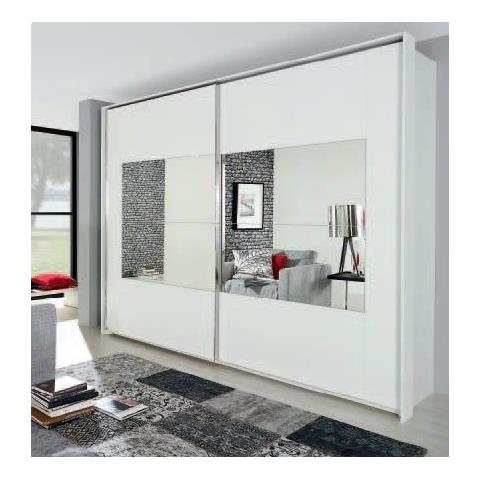 Rauch Xtend 2 Door Mirror Sliding Wardrobe in White - W 271cm