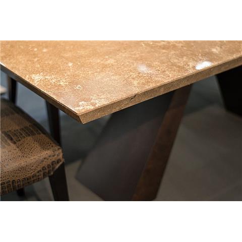 1.8m Butterfly Wood - Rectangular Marble Dining Table