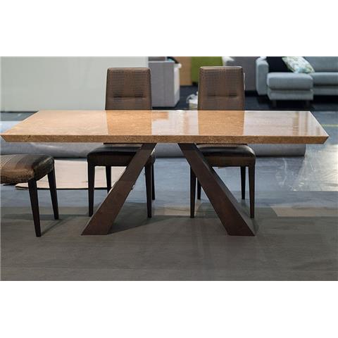 1.8m Butterfly Wood - Rectangular Marble Dining Table