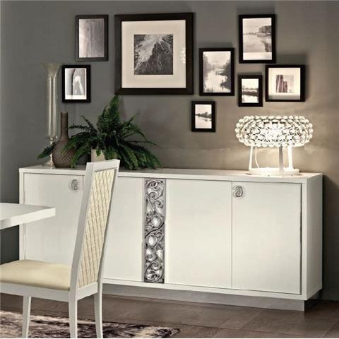 Camel Roma Day White Glamour Italian Large Buffet Sideboard