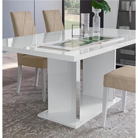 Lisa Italian White Dining Table & 6 Chairs