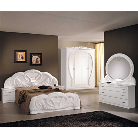 Giada italian bedroom set in white