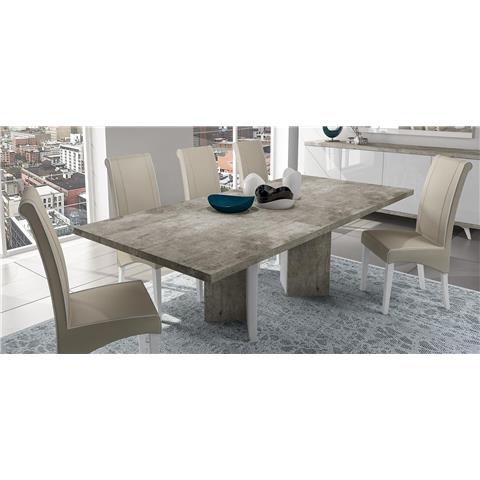 STATUS TREVISO GREY DINING TABLE and six chairs